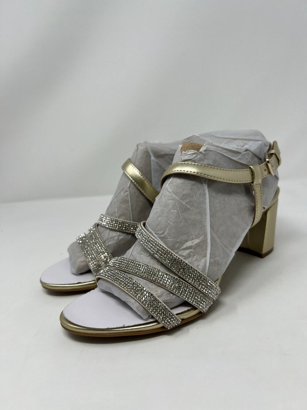 Naturalizer Women's 7.5M Bridget Champagne Strappy Dress Sandals